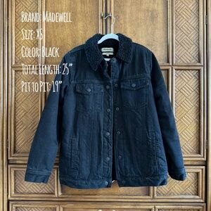 Oversized Sherpa-Lined Denim Jacket